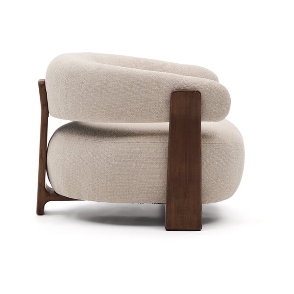 Bež fotelja od šenila Granite – Kave Home-image-3