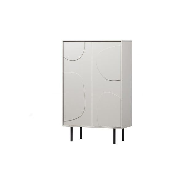 Svijetlo sivi ormarić od masivnog bora 85x135 cm Cadiz – WOOOD-image-3