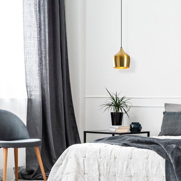 Viseća svjetiljka u zlatnoj boji s metalnim sjenilom ø 22 cm Dodo – Opviq lights-image-1