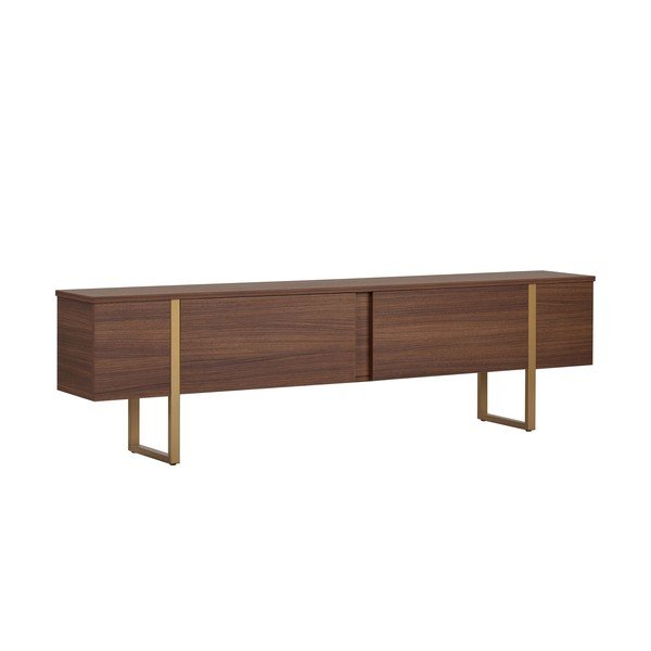 TV komoda u dekoru oraha u tamnoj prirodnoj boji 180x50x30 cm Onera – Kalune Design