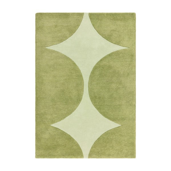 Zeleni ručno rađen vuneni tepih 160x230 cm Canvas – Asiatic Carpets