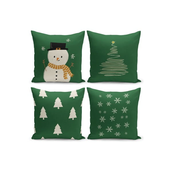 Ukrasne jastučnice u setu 4 kom s božićnim motivom 43x43 cm – Kate Louise