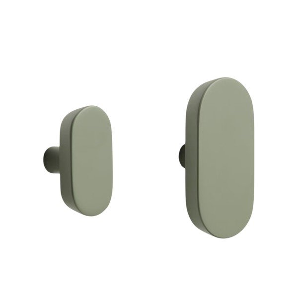 Zelene zidne kuke u setu 2 kom od masivne bukve Arely – Kave Home