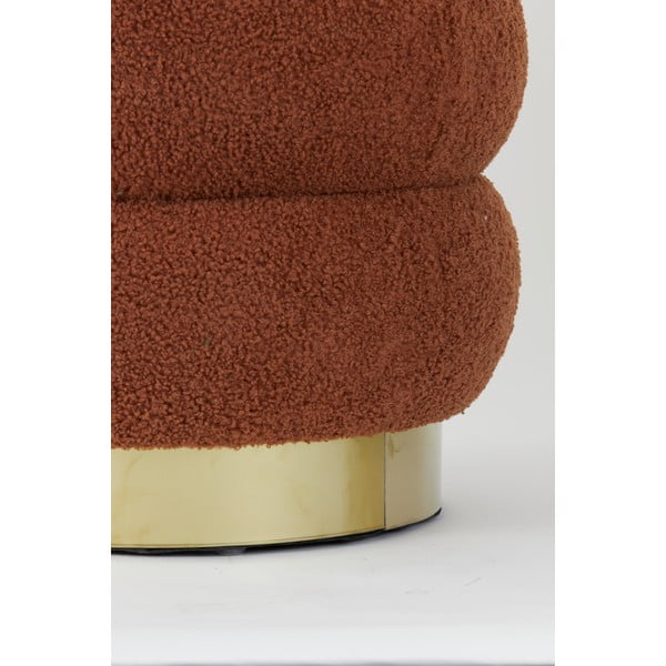 Narančasti tabure od bouclé tkanine Kimi – Light & Living-image-1