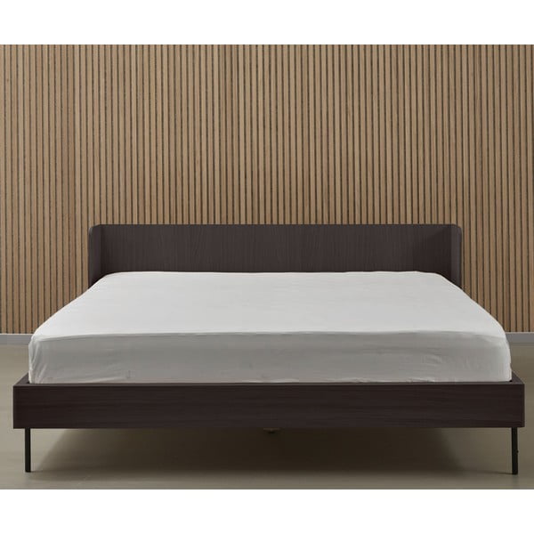 Crni bračni krevet u dekoru hrasta 180x200 cm Wrap – Bonami Selection-image-3