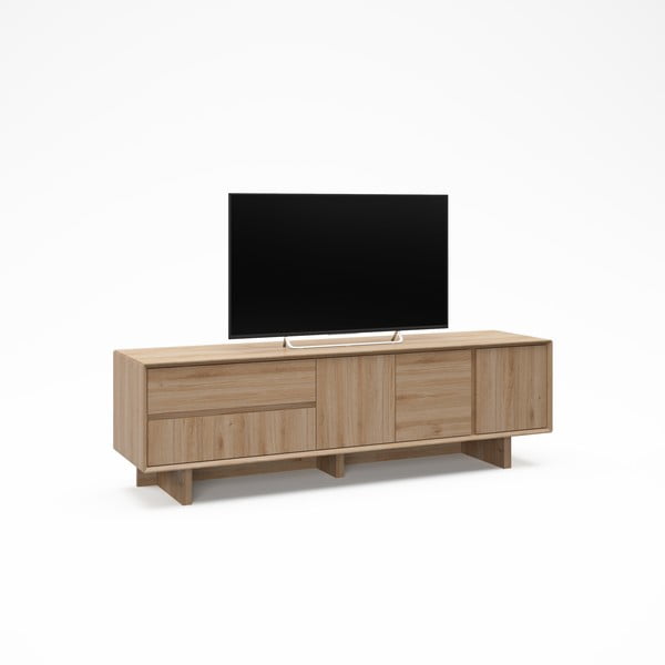 TV komoda u dekoru hrasta u prirodnoj boji 180x55x45 cm Carpi – Marckeric-image-3