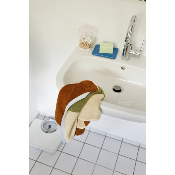 Smeđi pamučan ručnik od frotira 50x100 cm Block – Hübsch-image-3