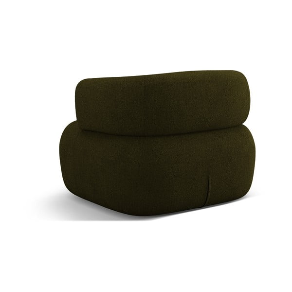 Zelena fotelja od bouclé tkanine Jenny – Micadoni Home-image-3