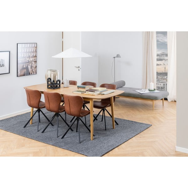 Blagovaonski stol na razvlačenje s pločom u dekoru hrasta 180x90 cm Montreux - Actona-image-2