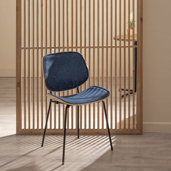 Tamno plave blagovaonske stolice u setu 2 kom Elio – Ixia-image-1