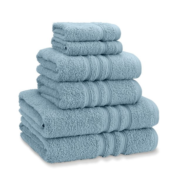 Plavi pamučni set ručnika 6 kom od frotira Zero Twist – Catherine Lansfield