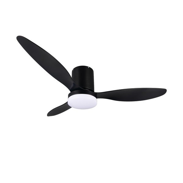 Mat crna LED stropna svjetiljka ø 132 cm Göteborg – Reality