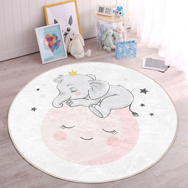 Bijeli dječji tepih ø 120 cm Comfort – Mila Home-image-4