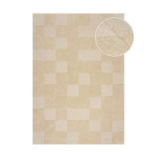 Bež vuneni tepih 290x200 cm Checkerboard - Flair Rugs