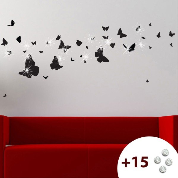 Set naljepnica i 15 Swarovski kristala Ambiance Butterflies-image-4