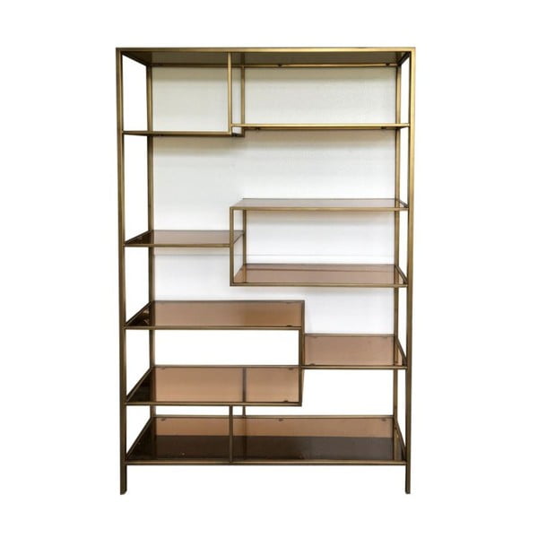 Metalna biblioteka u zlatnoj boji 115x195 cm Loft – Kare Design