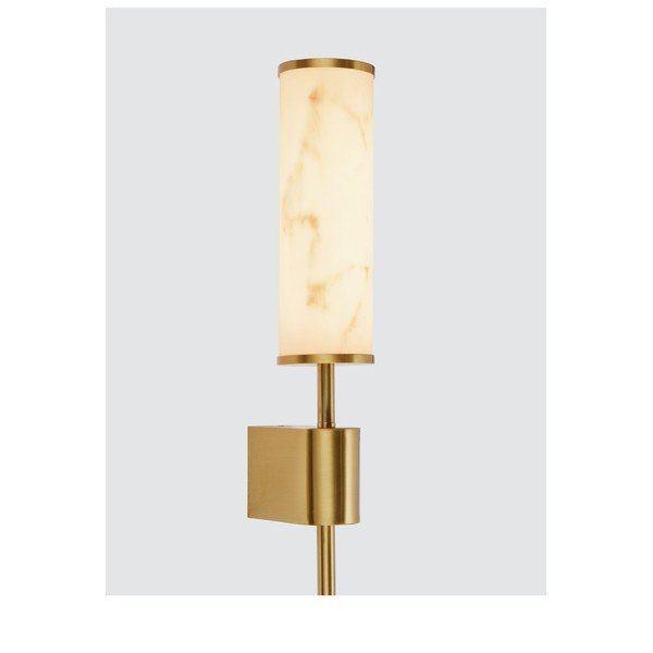 Bijela/mjedena LED zidna lampa u kamenom dekoru Nolia – Nova Luce-image-1