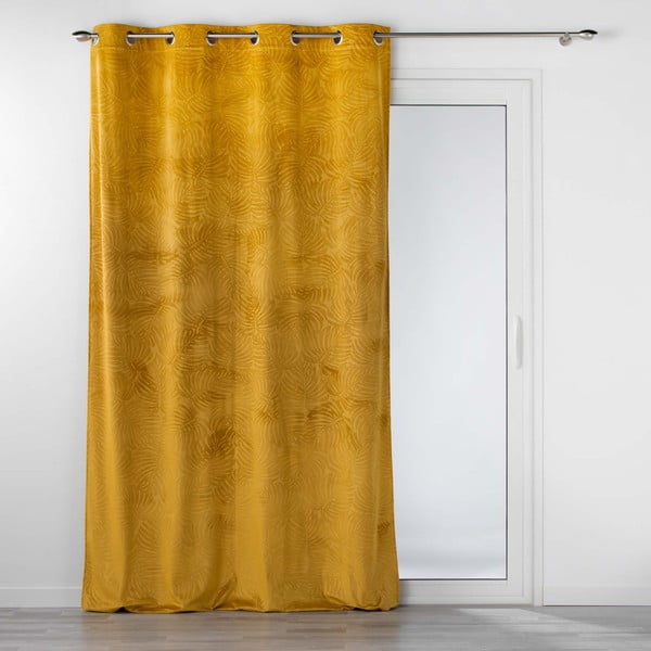 Žuta  zavjesa od samta 140x240 cm Analia – douceur d'intérieur