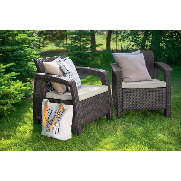 Smeđa vrtna fotelja Corfu – Keter-image-2