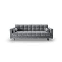 Svijetlo siva baršunasti sklopiva/s prostorom za odlaganje sofa 222 cm Bali – Cosmopolitan Design