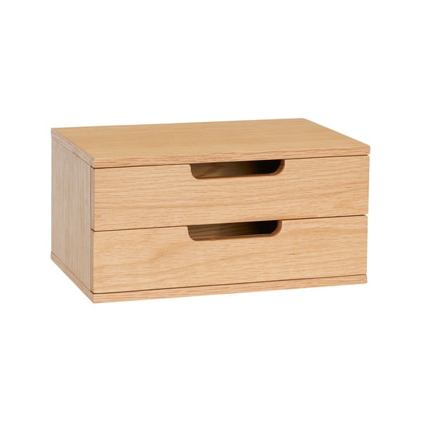 Viseći/s policama noćni ormarić u dekoru hrasta u prirodnoj boji AtHand – Hübsch