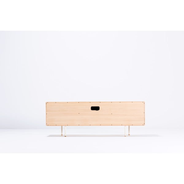 Bijela/u prirodnoj boji TV komoda od punog hrasta 180x64 cm Fina – Gazzda-image-4