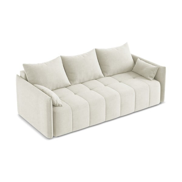 Bež sklopiva/s prostorom za odlaganje sofa 225 cm Moku – Makamii-image-2