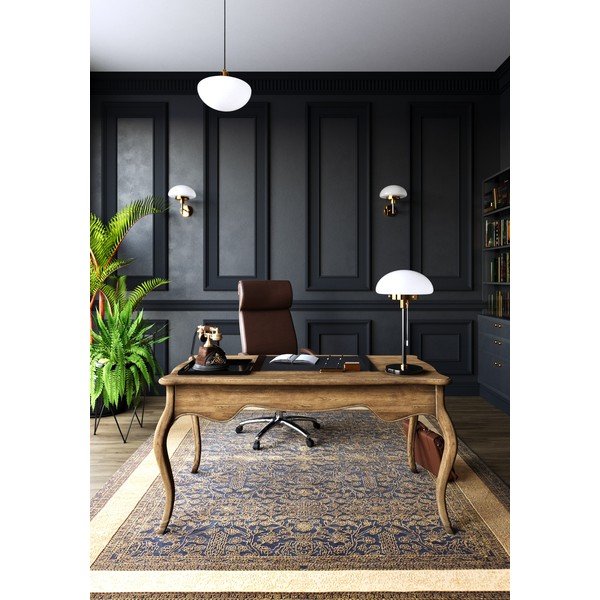 Crna stolna lampa sa staklenim sjenilom (visina 55 cm) Lamia – GTV-image-1