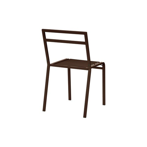 Tamno smeđa metalna vrtna stolica Oto – noo.ma-image-3