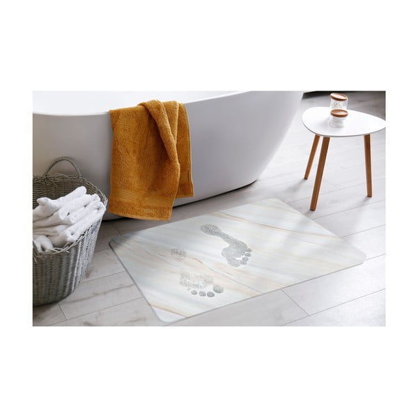 Bijela/bež kupaonska prostirka od dijatomita 35x45 cm Duna – douceur d'intérieur-image-1