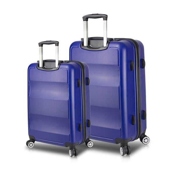 Set od 2 plava putna kovčega na kotačima s USB priključcima My Valice LASSO Large &amp; Medium