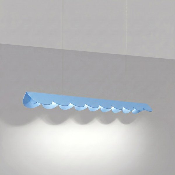 Svijetlo plava LED viseća svjetiljka aluminijska BISCUIT – Thoro-image-1