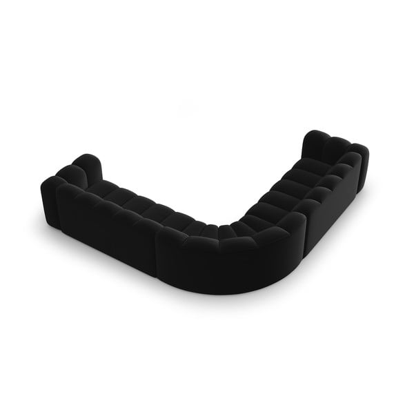 Antracitno siva baršunasti kutna garnitura Lupine – Micadoni -image-3