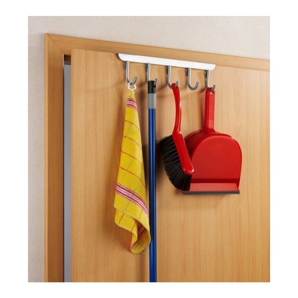 Vješalica za vrata s 5 kukica u srebrnoj boji Wenko Asola-image-2