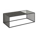 Crni stolić za kavu sa staklenom pločom stola 60x120 cm Strington – Actona