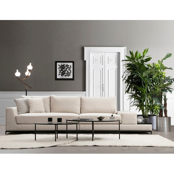 Krem sofa 320 cm Line – Balcab Home-image-1