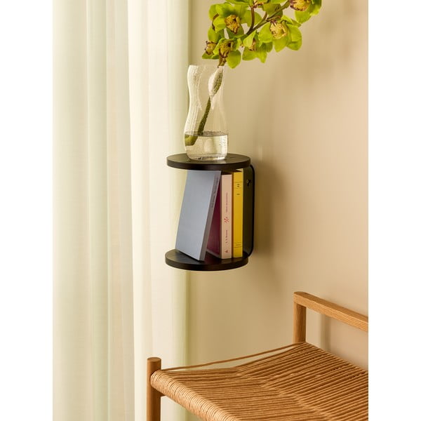 Crna polica s više razina 25,5 cm Oto – Hübsch-image-2