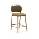 Kaki zelena barska stolica (visine sjedala 66 cm) Helda – Kave Home