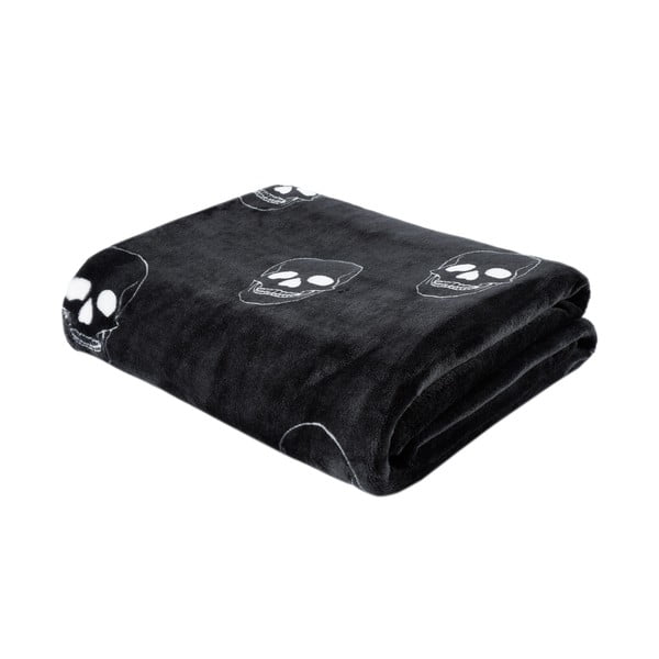 Tamno siva deka za bebe od mikropliša 130x170 cm Skulls – Catherine Lansfield