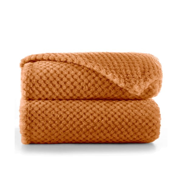 Tamnonarančasta deka od mikrovlakana DecoKing Henry, 220 x 240 cm-image-2