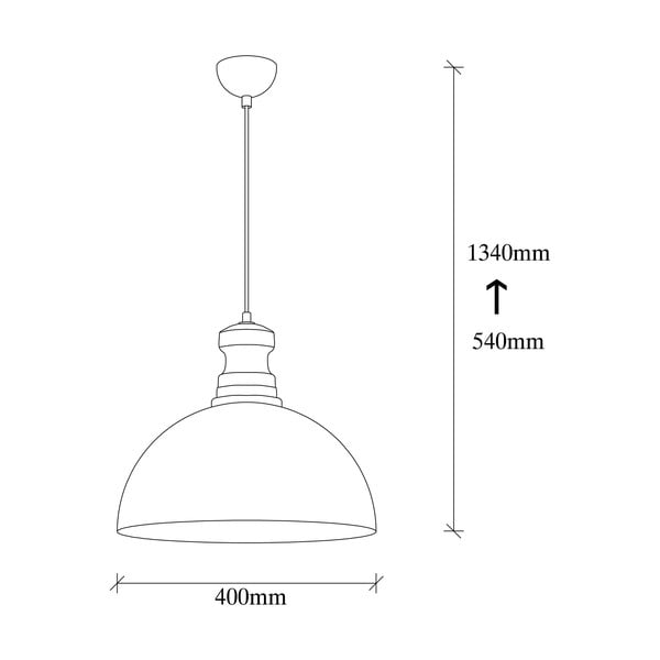Viseća svjetiljka u zlatnoj boji s metalnim sjenilom ø 40 cm Vamp – Opviq lights-image-4