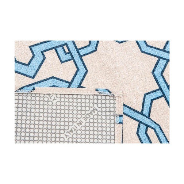 Vrlo izdržljiv kuhinjski tepih Webtappeti Tiles Blue, 60 x 220 cm-image-3