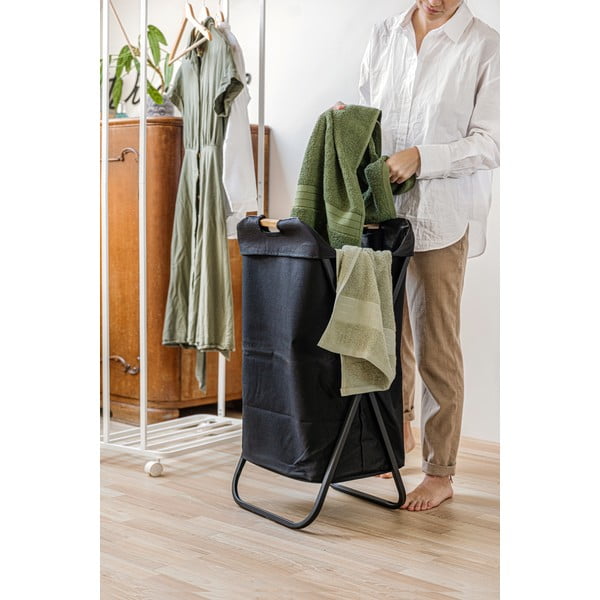 Crna sklopiva košara za rublje Wenko Bin-image-2