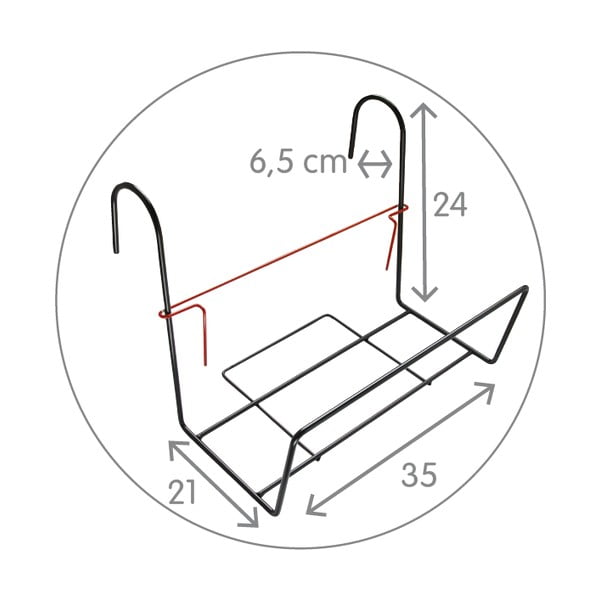 Crni metalni držač za teglu Plastia Siestino-image-1