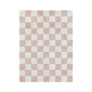 Svijetlo ružičasti/krem periv/ručno rađen pamučan tepih 120x160 cm Kitchen Tiles Rose – Lorena Canals