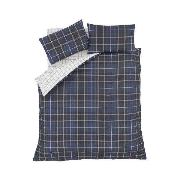 Plava posteljina za Catherine Lansfield Tartan Check, 220 x 230 cm-image-1
