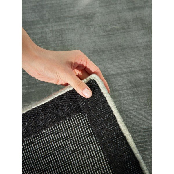 Svijetlo plavi ručno rađen tepih viskozan 80x150 cm Noemi – Vikosa-image-4