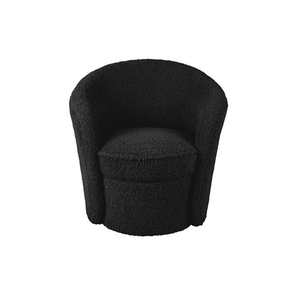 Crna fotelja od bouclé tkanine Cuddly  – Leitmotiv-image-2