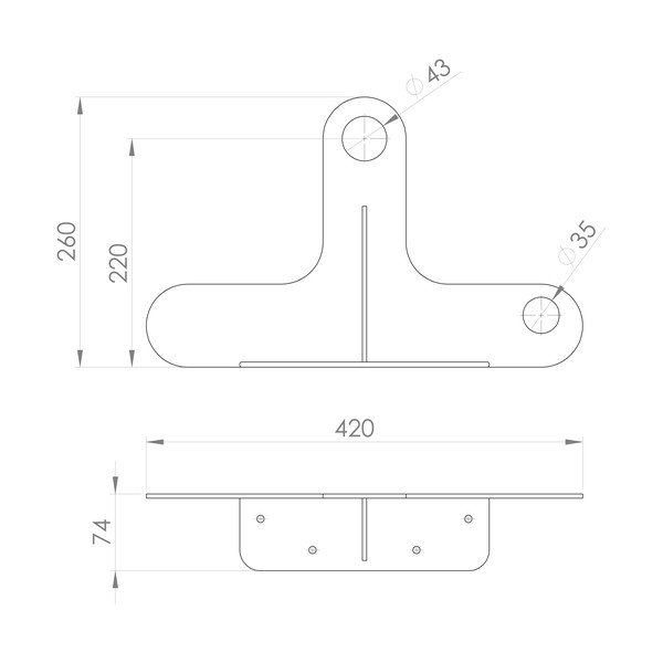 Crno željezno zidno postolje ispod umivaonika 42x7 cm Tetris – Sapho-image-4