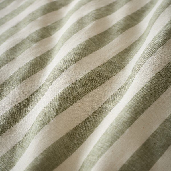 Zelena 3-dijelna posteljina za bračni krevet/za produženi krevet 230x220 cm Cotton Rich Woven Stripe – Pineapple Elephant-image-4